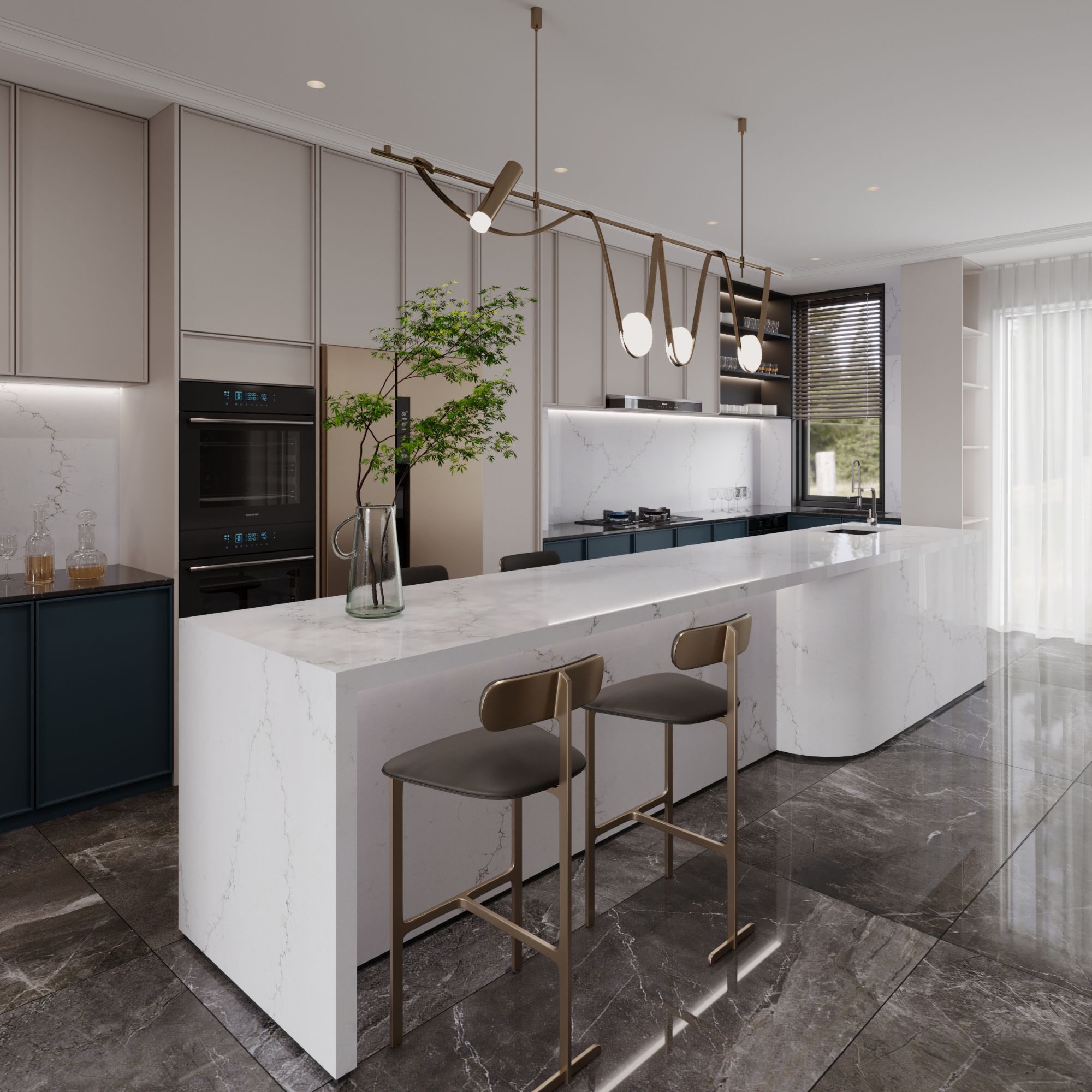 đá thạch anh nhân tạo NQ8003