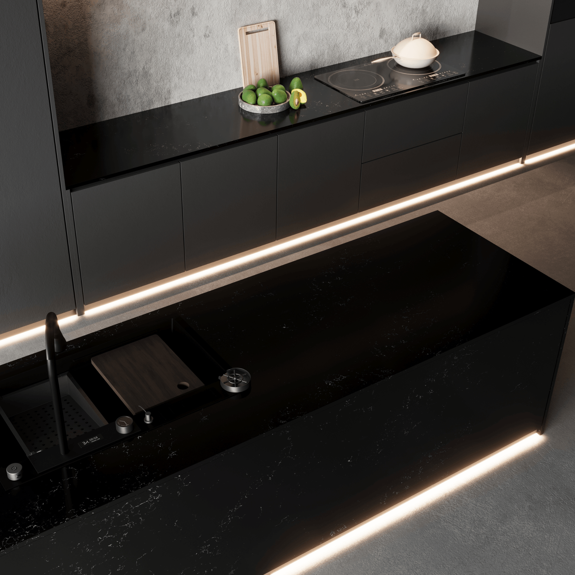 đá thạch anh nhân tạo Carbo-Black NQ9032